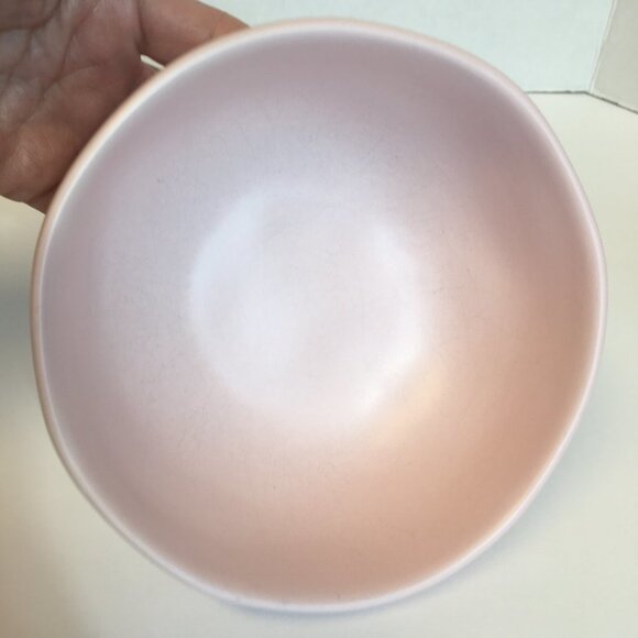 LE TAUCI Ceramic Cereal Soup Bowls Pink Blush 6” Diameter Set of 2 - Picture 5 of 11